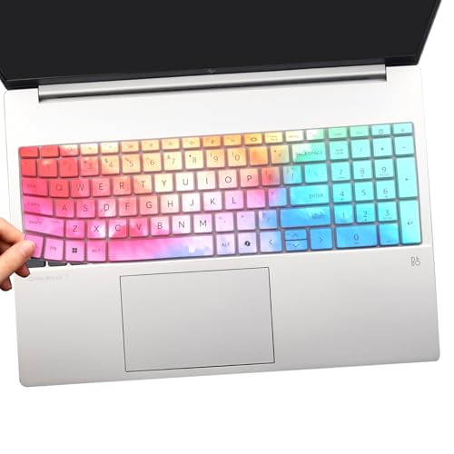 Keyboard Cover for HP OmniBook 7 16-az 16-ay Series 16-az0097nr 16-ay0087nr 16",OmniBook 7 17-dc Series 17-dc0097nr 17.3'' (Not Fit Omnibook X 17-dd 17t-dd Series) US Layout Keyboard-Colorful