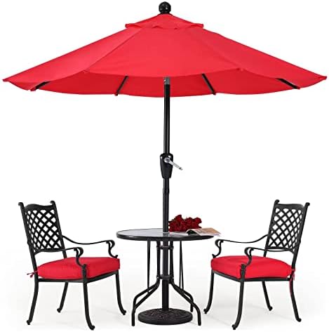 ABCCANOPY 2.7M Parasol Patio Umbrella Table Market Umbrella with Push Button Tilt for Garden, Deck, Backyard and Pool, 8 Ribs 13+Colors