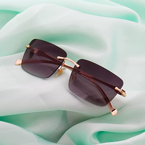 Image of Ted Smith Men's Women's UV Protection Metal Square Sunglasses