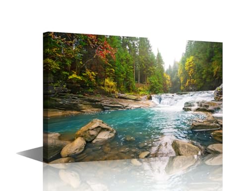 Toile murale de cascade dans la forêt pour créer une ambiance zen et relaxante chez soi