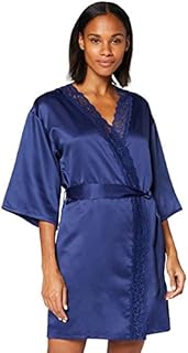 Iris & Lilly Women's Satin Kimono Dressing Gown