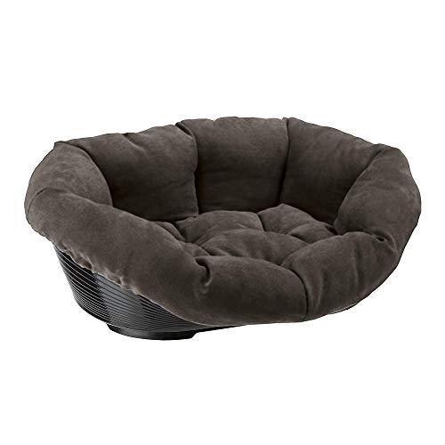 Ferplast soffa Prestige 4 katt- och hundsäng, syntetiskt tyg, 64 x 48 x 25 cm, grå