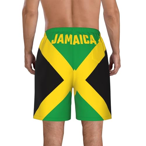 Mens Swim Trunks Jamaica Flag Mens Board Shorts Quick Dry Beach Shorts with Mesh Lining Drawstring Elastic3