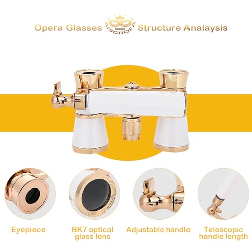 Prismáticos Opera 3x25 con Mango Plegable Compactos miniatura 2