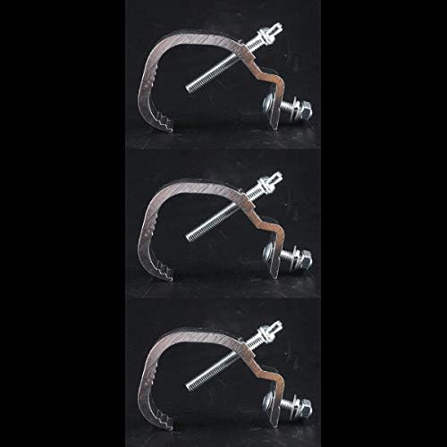 3Pack Clamps for Lights Stage Lighting Equipment & Accessories, Lighting C Clamp Dj Light Pole Clamp Truss Clamp, Half Coupler Hanging Bracket Stage Lighting Clamp Par Light Hook Clamps for Truss