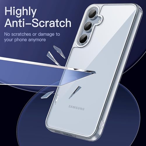 Image of REALCASE Silicone Samsung Galaxy A55 5G Back Cover Case, Scratch Resistant Protective Crystal Clear Transparent Shock Proof Bumper Back Cover Case for Samsung Galaxy A55 5G