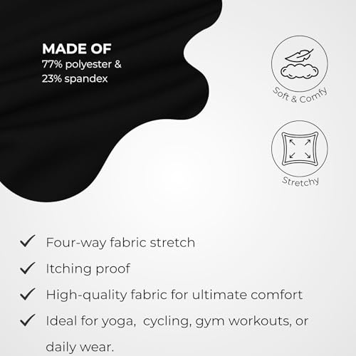 Short de cyclisme respirant à taille haute extensible de gym