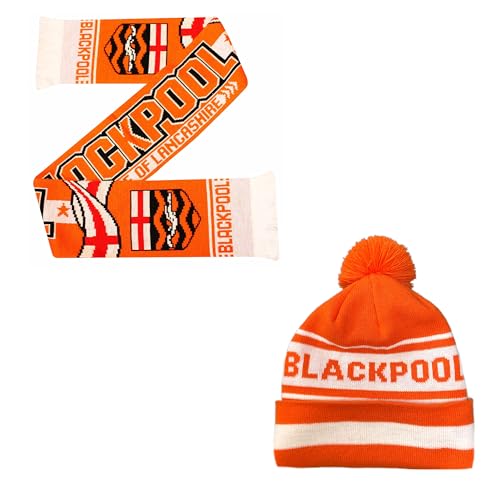 Gorro de esquí Blackpool Ultimate Seasiders naranja y blanco deportivo invernal