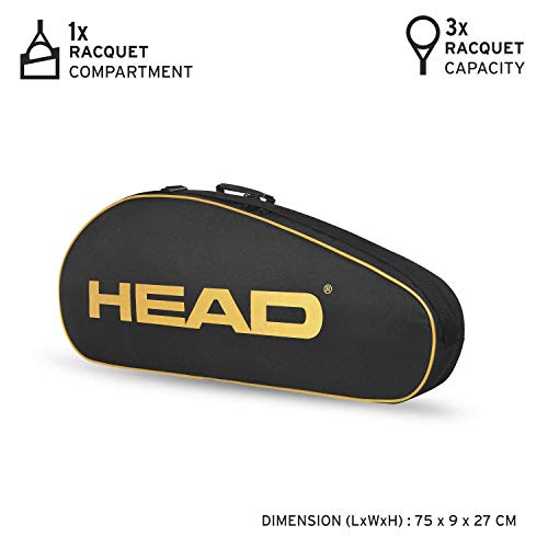 Image of HEAD Igniton Pro 3R Badminton Kitbag Black&Gold