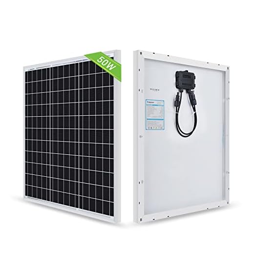 Renogy 50 Watt 12 Volt Monokristallin Solpanel av Off-grid 12 V Solpaneler för Hem, Husbil, Husvagn eller Båt