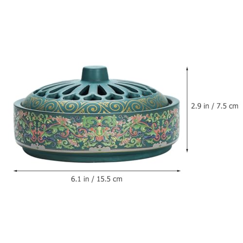 Purification de l'air efficace avec l'encensoir en céramique vert design - 3
