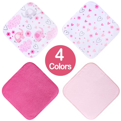 Image of Viviland Baby Washcloths 24 Pack, Toddler Wash Cloths for Bath, Super Soft & Absorbent Bath Towel for Newborn and Infants, Baby Towels Care for Baby's Sensitive Skin