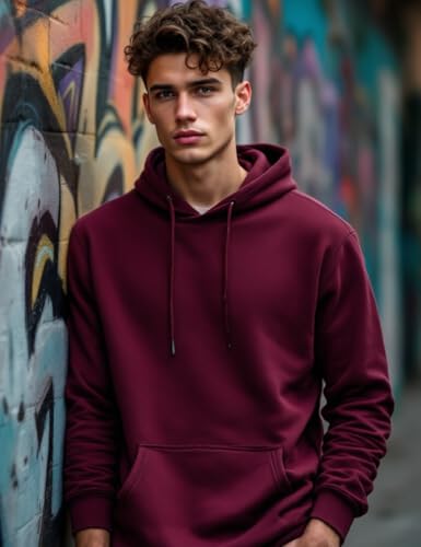 Image of Glowic Men's Hoodie | Oversized Stylish Sweatshirt for Winter Wear | Trendy Casual Hoodie for Men | Perfect for Gym, Travel, Streetwear Fashion