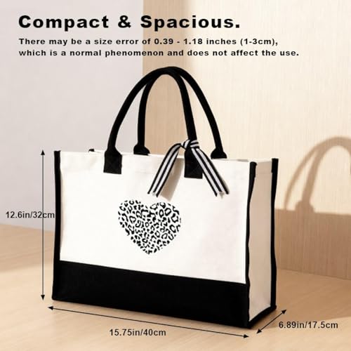 Sac cabas léopard et cœur le cadeau idéal de Saint-Valentin