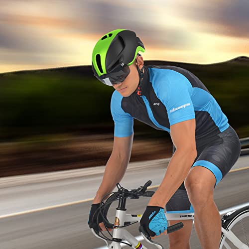 Shinmax Adult Bike Helmet,Bicycle Helmet With Removable Magnetic Goggles & Usb Rechargeable Light Specialized Road Mountain Bike Helmet Adjustable Size Ultralight Cycling Helmet Men Women Sm-T88 #TOP5