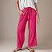 Fall Fashion for Women 2025 Pure Wide Sweatpants Loose Plus Size Casual Running Athletic Pants with Pocket Hot Pink