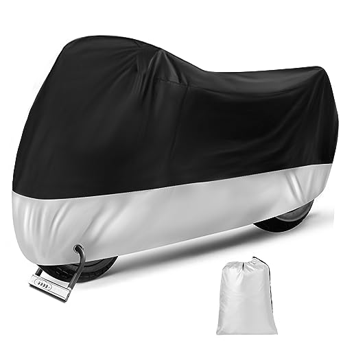 Breame バイクカバー 原付用 2XL ブラック&シルバー