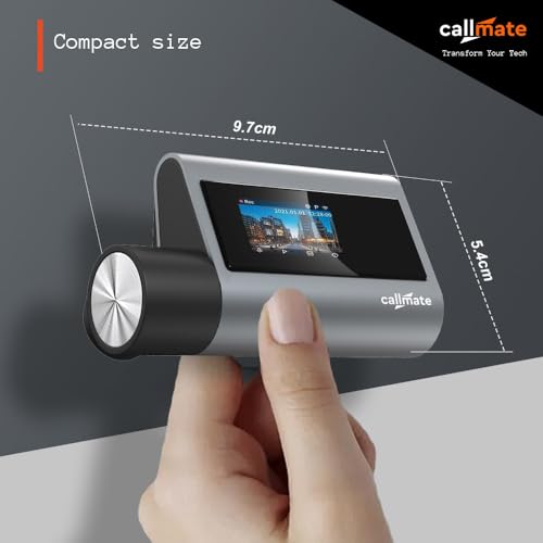 Image of CALLMATE Roadvoyager 4K Ultra HD Car Dashboard Camera, 1.47 Inch Display, Dual Recording (Parking Monitor, G-Sensor) with Easy Installation (App Control, 170 Wide Angle Lens) Support Upto 256 GB