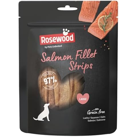 Rosewood High Protein Salmon Fillet Dog Treats Cover
