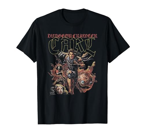 Image of Dungeon Crawler Carl The Inevitable Ruin Cover LitRPG Book T-Shirt, Men, Black, XX-Large