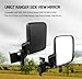 UNIGT Side View Mirrors Compatible with 2013-2023 Polaris Ranger 500 570 900 - Fits Pro-Fit Cab, Lock N Ride, Factory Cage Frame - NOT FOR ROUND ROLL BARS