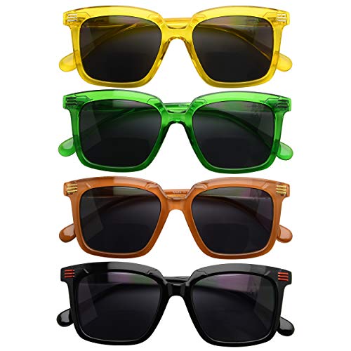 CessBlu 4 Pack Bifocal Sunglasses for Women Readers Stylish Sun Bifocals +1.0, 4pc-mix