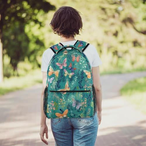 Mochila escolar étnica retro multicolor de 40cm impermeable para portátil 6