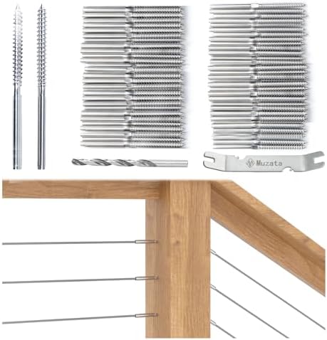 Muzata 120 Pack 1/8" Cable Railing Hardware CK17 Bundle Angle Drill Guide CT19 image 4