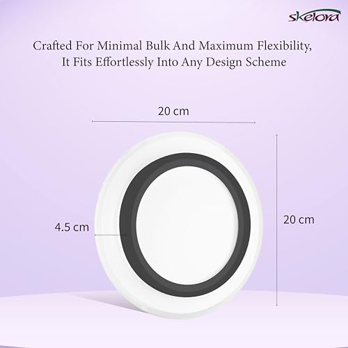 Image of Premium 50W LED Ceiling Light | 3 Color Modes (Warm, Natural, Cool) - Flicker-Free, Anti-Glare |Bedroom, Office, Kitchen, Bathroom, Balcony & Walkway (Round Black 50W)