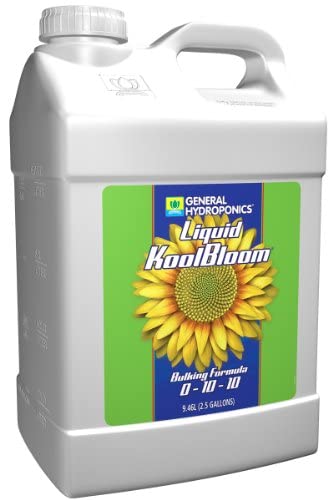 General Hydroponics Liquid KoolBloom 0-10-10, Promotes Intense Flowering, Helps Facilitate Bulking and Ripening in Annuals, Use in Hydroponics, Soil, and Coco Coir - Concentrate, 2.5 gal