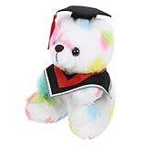 Hemobllo Ours Peluche de Remise de Diplôme Doux et pour Tout Petits Décoration Adorable pour Chambre Denfant et Bureau Cadeau avec Écharpe Rouge