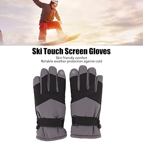 Marukio Luvas de esqui de inverno, impermeáveis, à prova de vento, luvas de neve, tela sensível ao t