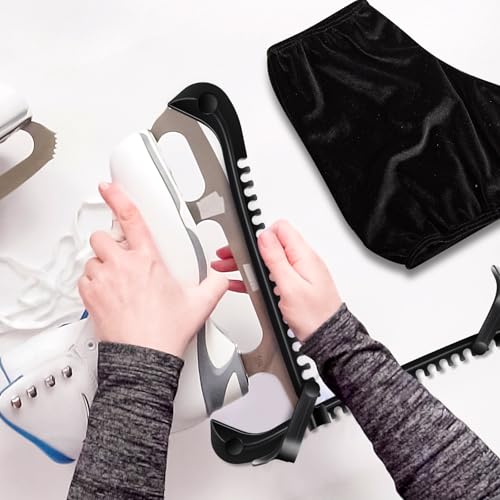 JellyArch 4 Pairs Ice Skate Guards Skate Blade Covers and Ice Skate Boot Cover Ice Skate Guards Gift Set for Figure Skating, Roller Skates, Ice Skating Accessories