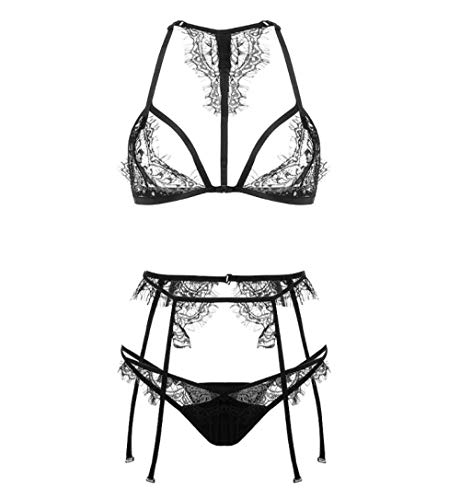 Lingerie érotique ensemble jarretière et soutien-gorge avec bandage pour nuit sensuelle femme