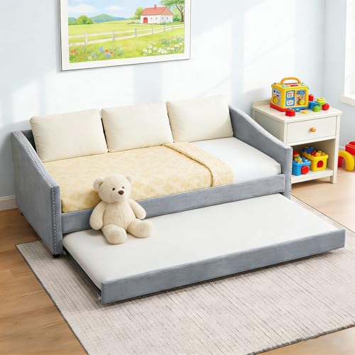 FAVSH Upholstered Twin Daybed with Trundle