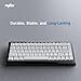 Pwnage Ceramic Keycaps - 65 Percent, Full Set Elegant Key caps, Custom 70 Keys Cherry Profile for 65% Keys Cherry Gateron MX Hall Effect HE Mechanical Keyboards, White