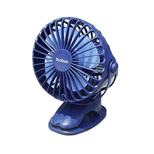 ZT-TTHG 小型ファンUSB充電扇風機デスクトップクリップ4インチ6400ミリアンペアディープブルー4000mAh