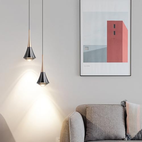 Suspension LED or réglable 200cm dimmable avec interrupteur tactile