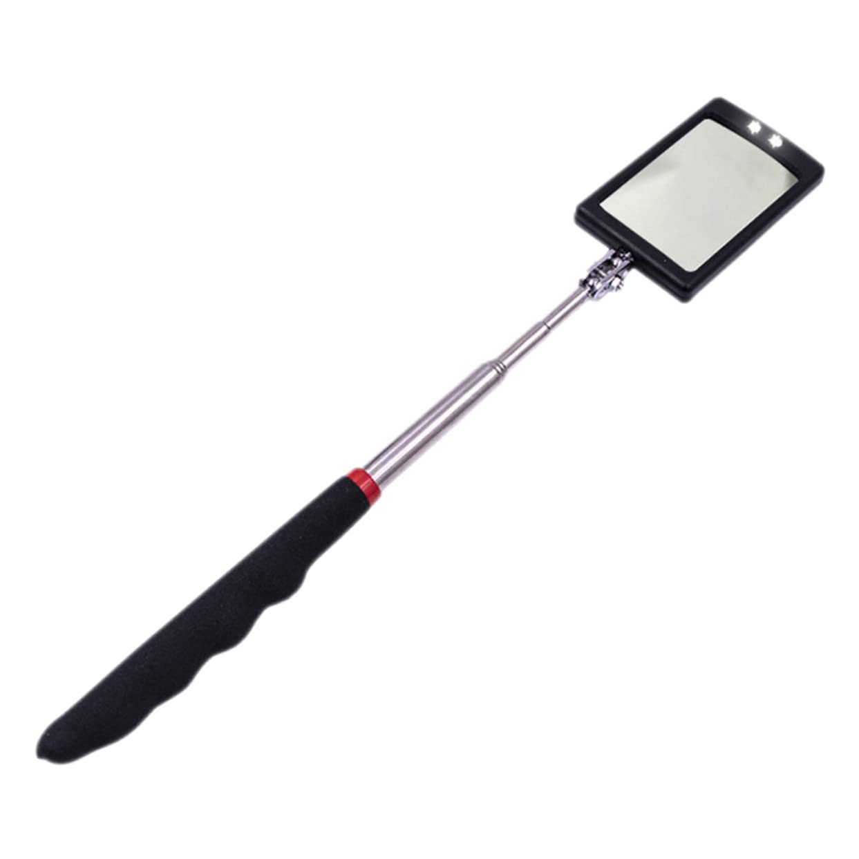 KICHOUSE LED Light Reflector Viewing Inspection Mirrors Vehicle Inspection Tool Adjustable Mirror Telescoping Lighted Mirrors Mirror for Car Inspection Mirror Telescoping Stainless Steel