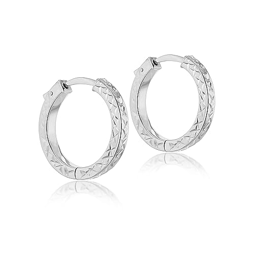 Créoles femme argent sterling 23mm Tuscany Silver, le cadeau idéal