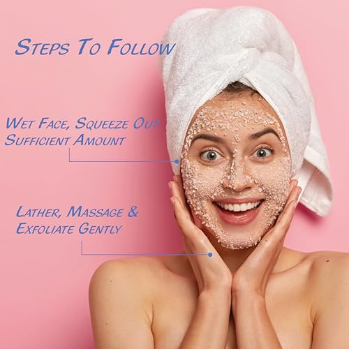 Image of Raissa Luxury Exfoliant with Rice Starch & Niacinamide | De-Tan Face Scrub for Men & Women | Hydrates, Brightens & Soothes Skin | Reduces Blemishes | 200g