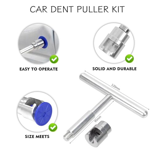 Image of 18 Pcs Car Dent Puller Kit, Small Dent Remover Tool for Car, Damage-Free Paintless Body Dent Repair Removal Tools with T Slide Puller and 18 Suction Cups of Different SPEC for Car