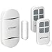 LACORAMO Door/Window Alarm Sensor with 2 Remote Controls, 130db Wireless Magnetic Contact Sensor, Door Entry Burglar Alert Security System for Kids Safety, Home, Store, Garage, Apartment, Dorm