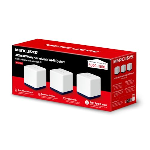 MERCUSYS Halo H50G (3-Pack) AC1900 Mesh WiFi System – Whole Home Coverage up to 6,000 ft², Seamless Roaming, Gigabit Ports, Easy App Setup, Parental Controls, Dual Band Router by MERCUSYS - Image 3