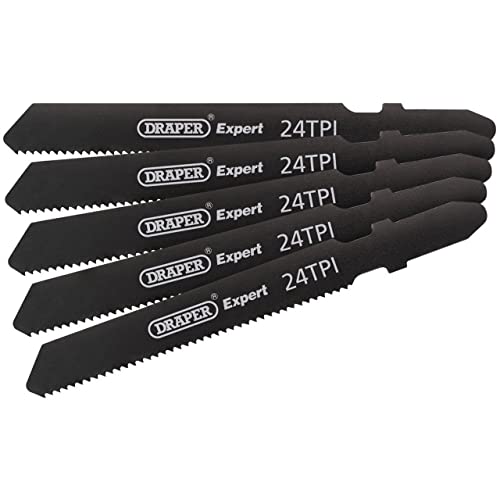 Draper 81729 Expert 5 Piece DT118A 92mm Jigsaw Blade Set, 230 V, Black, 92 mm