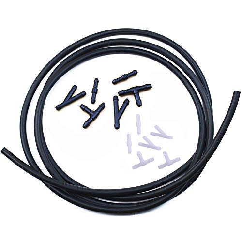 Universal Windshield Washer Nozzle Fluid Hose Kit 3 Meters With 12 Pcs Hose Connectors Suitable For Most Of Car Washer Fluid Tubing #TOP5