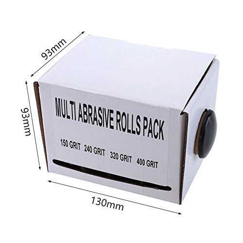 Rotolo Carta Vetrata Multi Grana - 150, 240, 320, 400 Per Legno E Metallo, 25mm X 6m - Foto 4