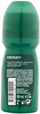 Mitchum Men 48HR Protection Roll-On Deodorant & Antiperspirant Ice Fresh Dermatologist Tested, 100 ml (Pack of 1)