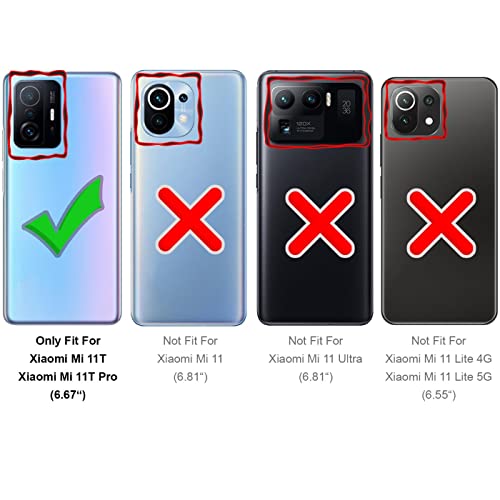 Verco Wallet Case for Xiaomi Mi 11T Book Cover for Xiaomi 11T Pro with Magnetic Closure compatible with Xiaomi Mi 11T / 11T Pro Flip Case with Card Slots Faux Leather - Black - Image 3
