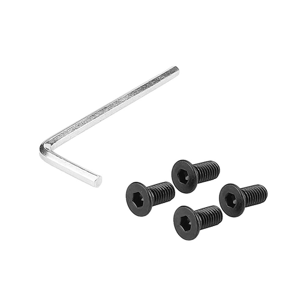 Kit de montaje de tornillo de acero inoxidable con llave para scooter eléctrico Ninebot ES1/ES2/ES3/ES4, juego de repuesto de pernos de mástil de frente, color negro